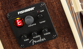FISHMAN® PREAMP WITH BUILT-IN TUNER