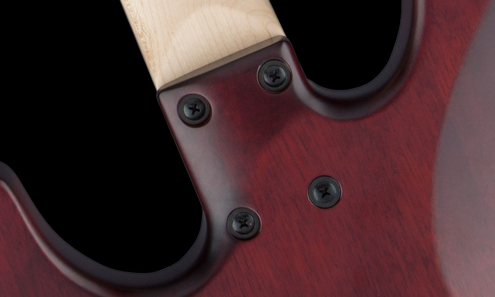 ONE-PIECE BOLT-ON MAPLE NECK WITH GRAPHITE REINFORCEMENT AND SCARF JOINT