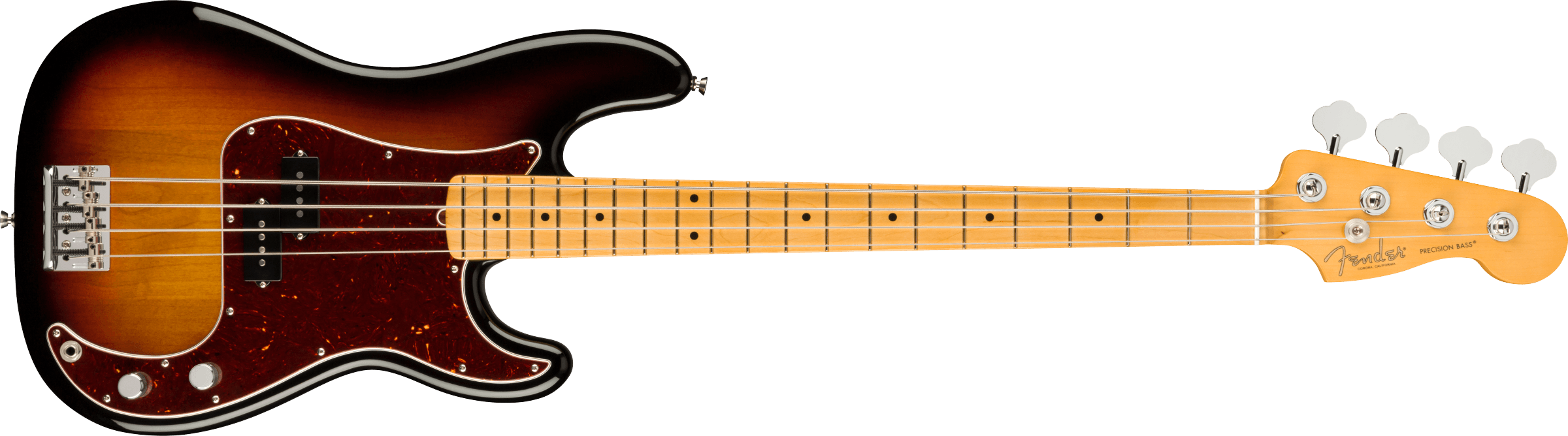 FENDER American Professional II Precision Bass, Maple Fingerboard, 3-Color Sunburst - 0193932700
