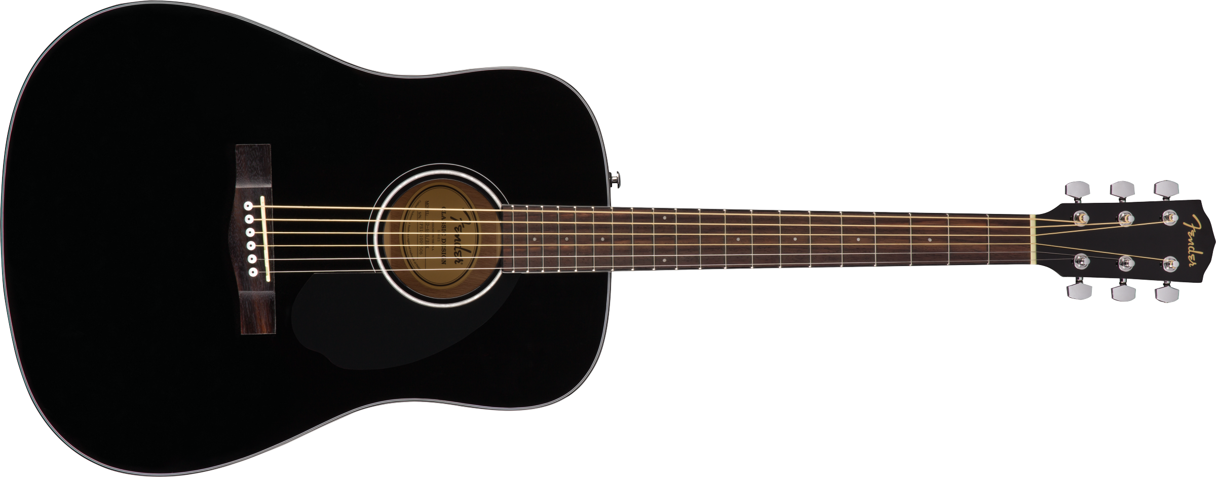 FENDER CD-60S Dreadnought, Walnut Fingerboard, Black - 0970110006