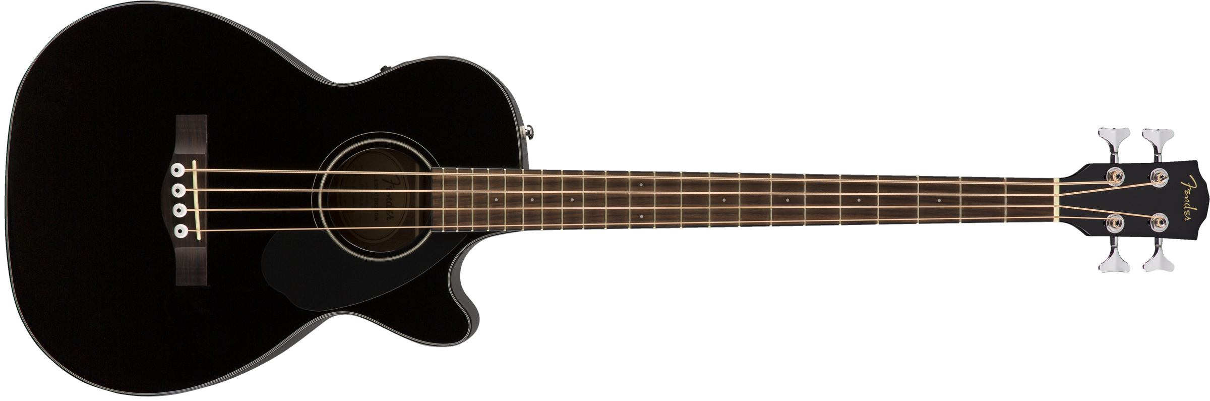 FENDER CB-60SCE Bass, Walnut Fingerboard, Black - 0970183006
