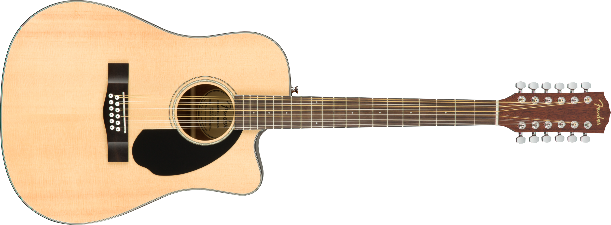 FENDER CD-60SCE Dreadnought 12-string, Walnut Fingerboard, Natural - 0970193021