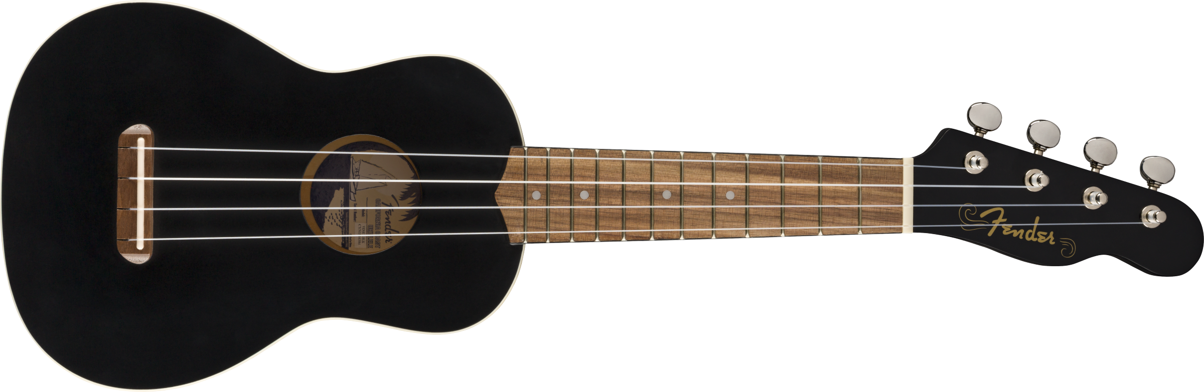 FENDER Venice Soprano Uke, Walnut Fingerboard, Black - 0971610706