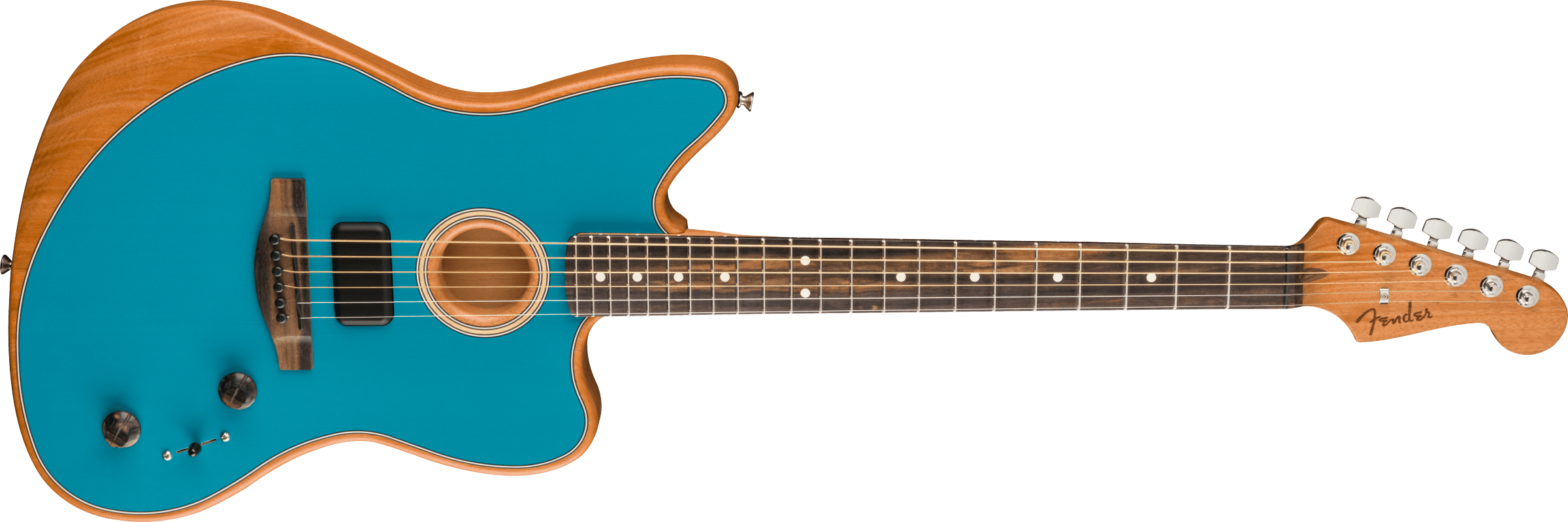 Fender American Acoustasonic Jazzmaster, Ocean Turquoise, Ebony