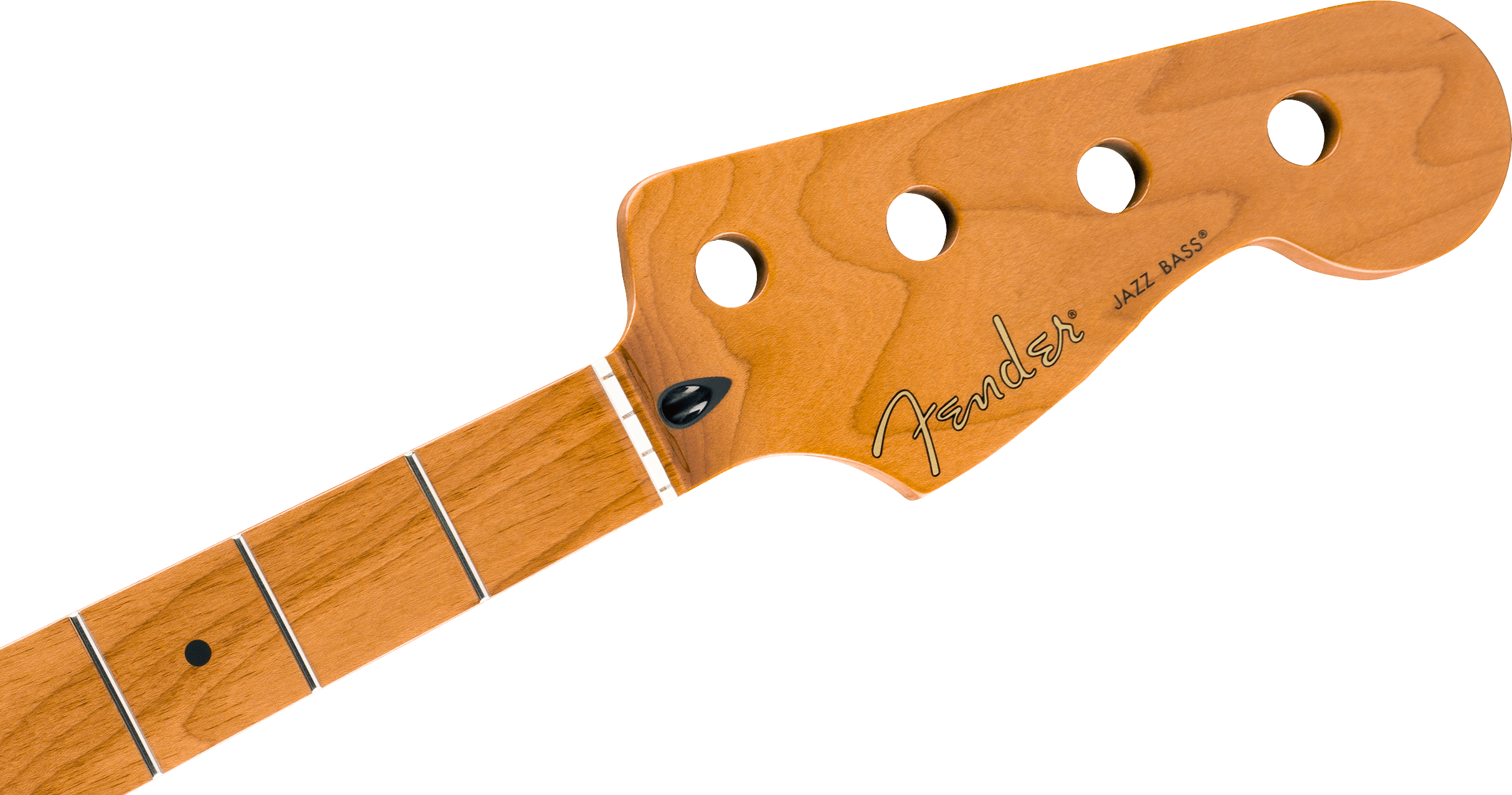 Fender Roasted Maple Jazz Bass Neck, 20 Medium Jumbo Frets, 9.5, Maple