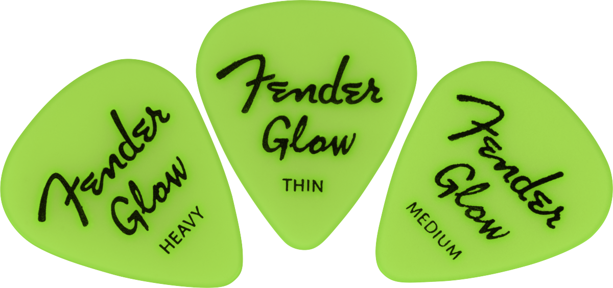 FENDER Glow In The Dark 351 Picks, 12-Pack - 1980351020