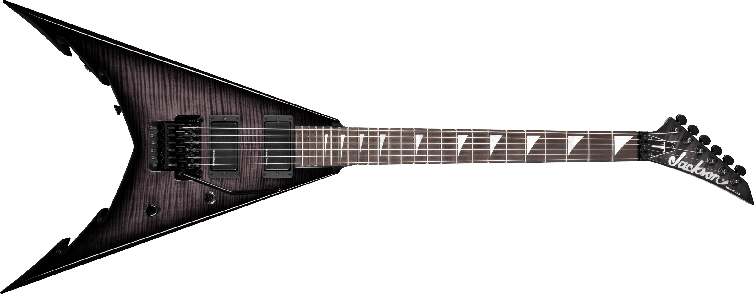 JACKSON USA Signature Corey Beaulieu King V KV6, Ebony Fingerboard, Transparent Black Burst - 2803640885