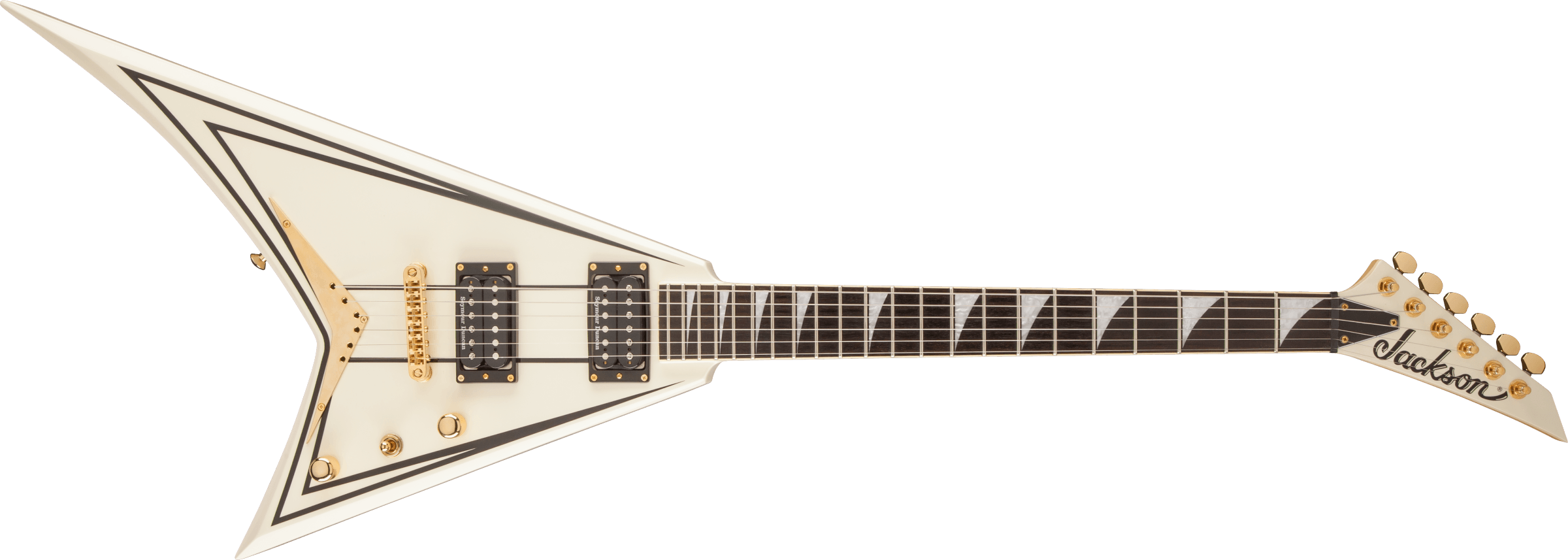 JACKSON Pro Series Rhoads RRT-3, Ebony Fingerboard, Ivory with Black Pinstripes - 2914311557