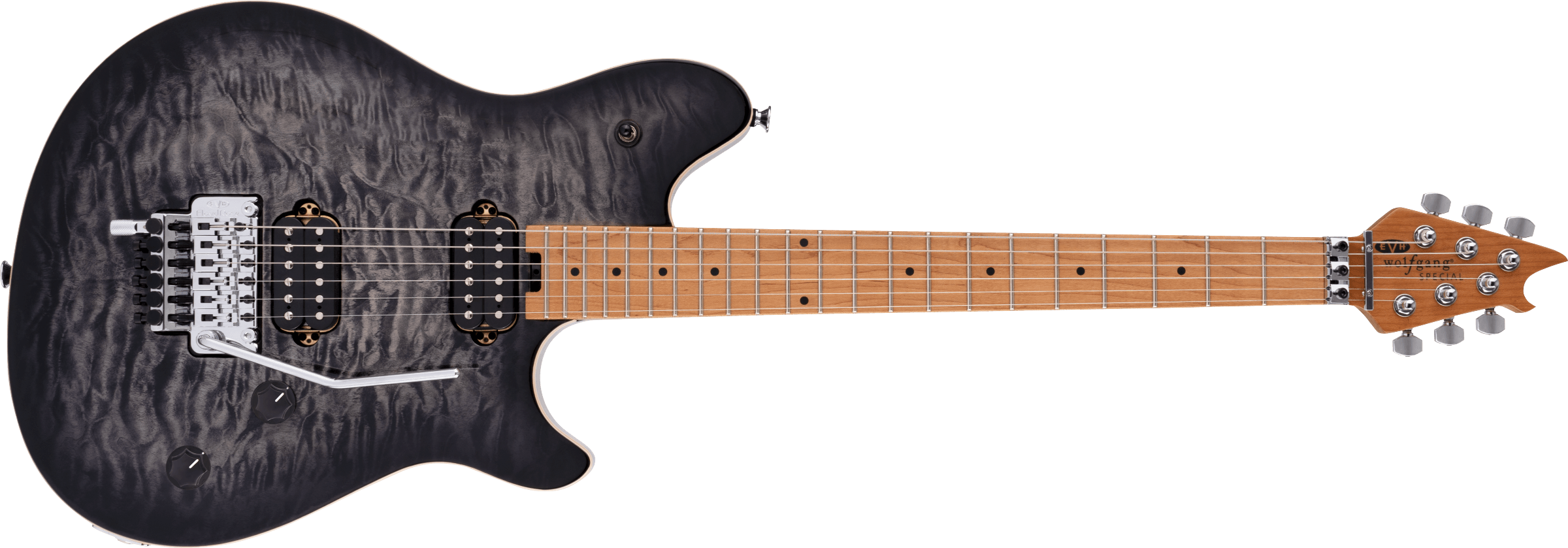 EVH Wolfgang Special QM, Baked Maple Fingerboard, Charcoal Burst - 5107701597