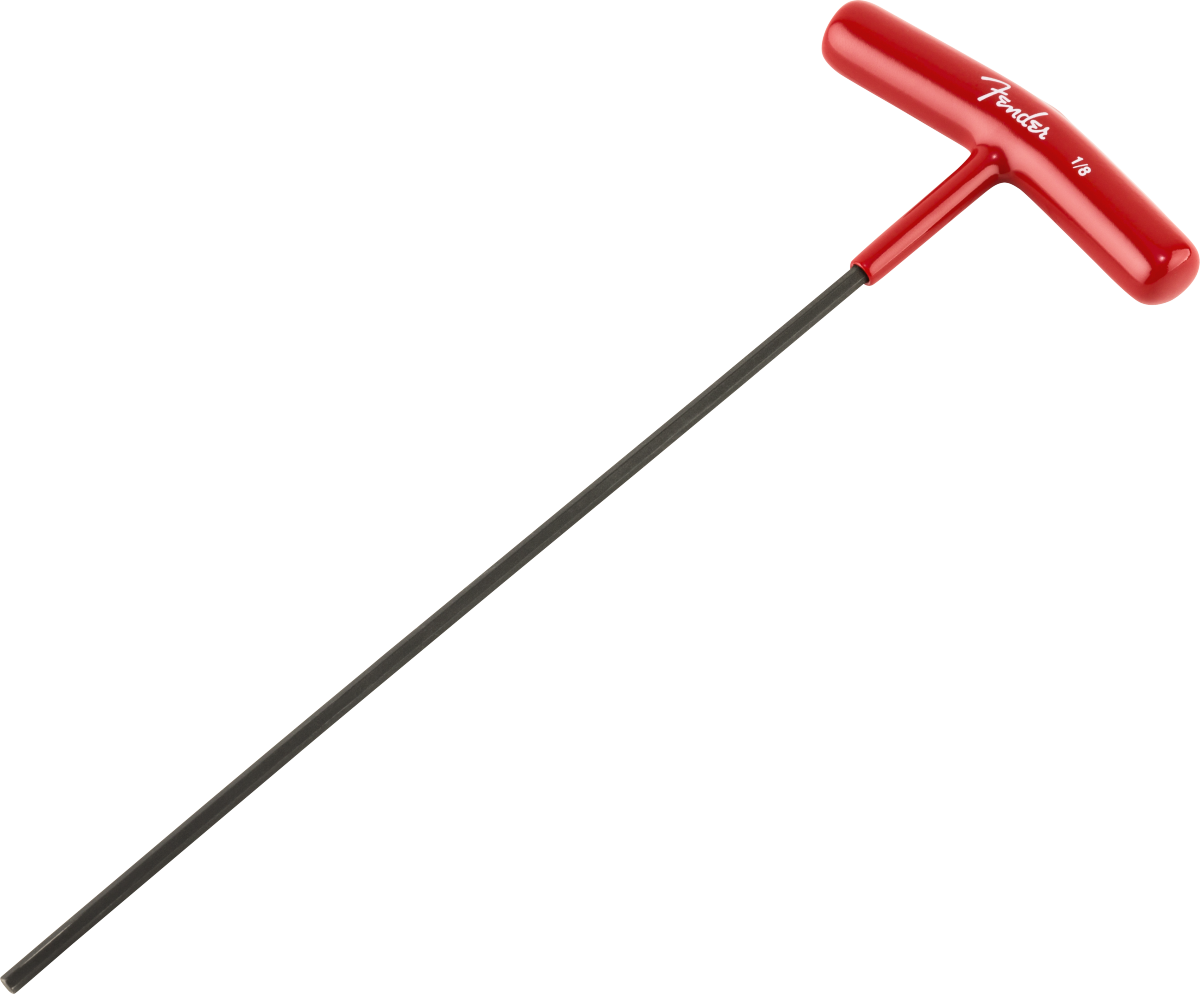 FENDER Truss Rod Adjustment Wrench, T-Style, 1/8, Red - 7715532049