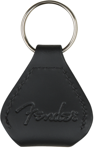 FENDER Fender Leather Pick Holder Keychain, Black - 9106001606