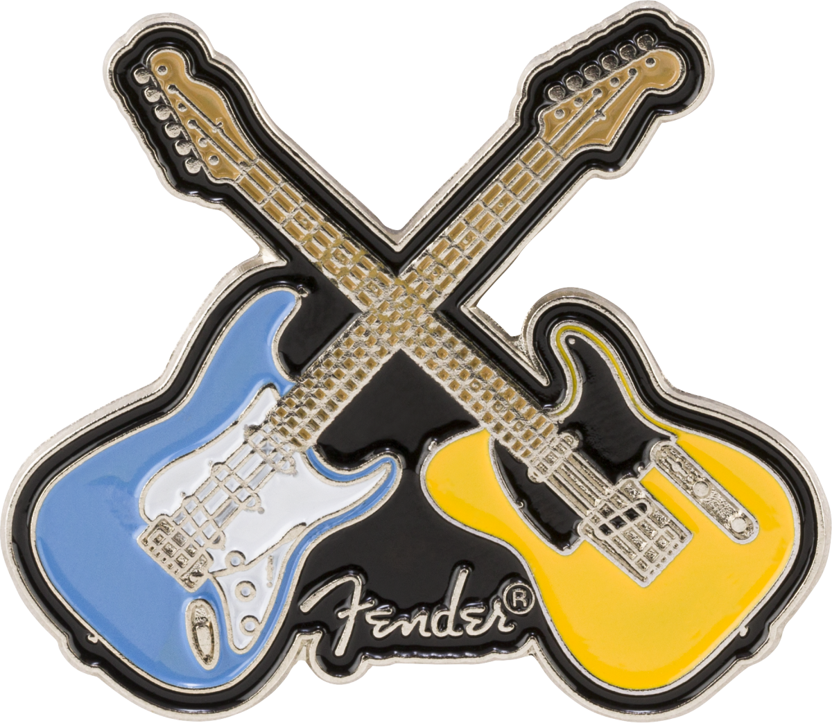 FENDER Fender Crossed Guitars Enamel Pin, Multi-Color - 9122421102
