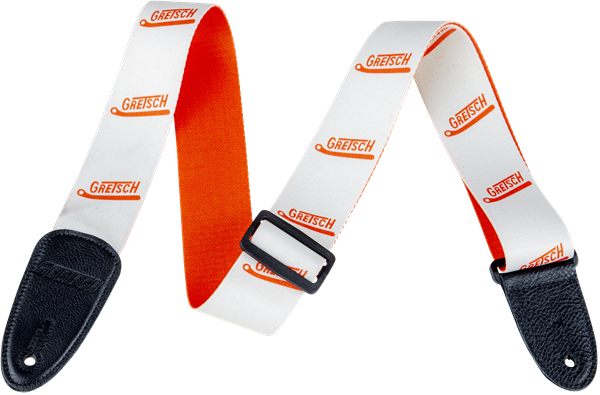 GRETSCH Gretsch Vibrato Arm Pattern Strap, White/Orange - 9222842003