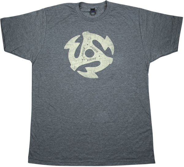 GRETSCH Gretsch 45 RPM T-Shirt, Heather Charcoal, XXL - 9224576806