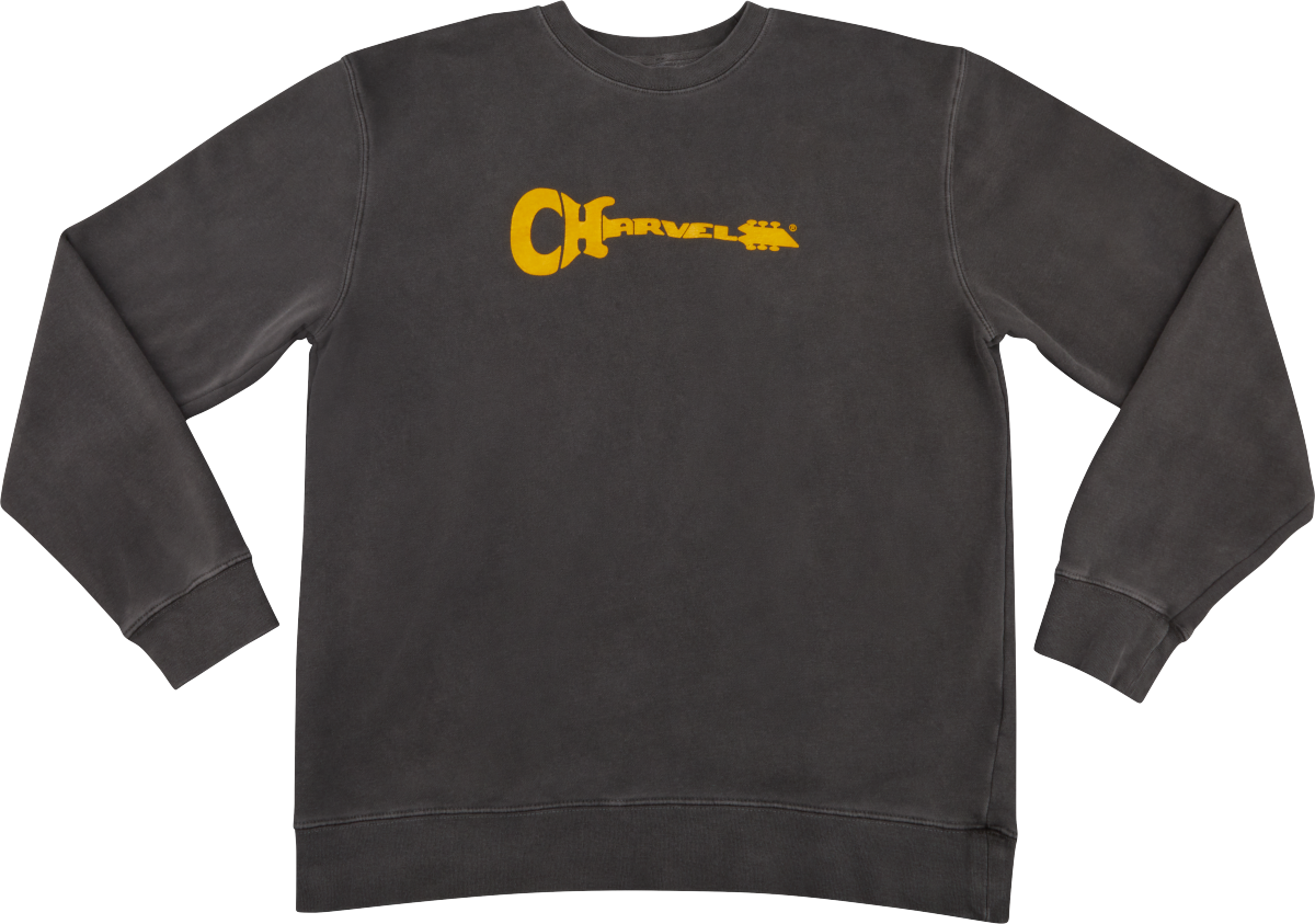 CHARVEL Charvel Logo Sweatshirt, Gray and Yellow, S - 9922774406