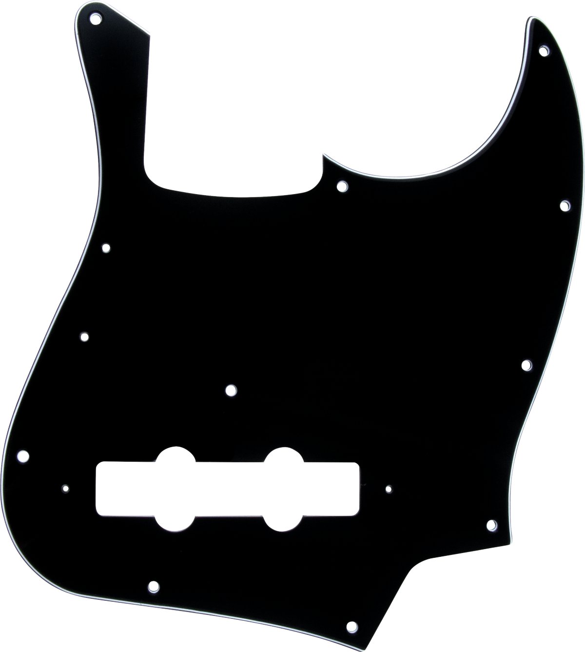FENDER Pure Vintage Pickguard, Jazz Bass 70s, 10-Hole Mount, Black, 3-Ply - 0055252049