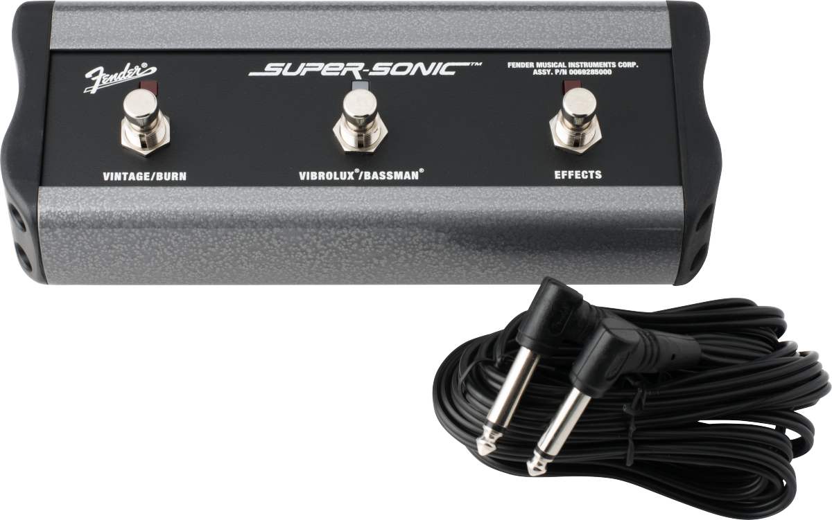 FENDER 3-Button Footswitch: Vintage & Burn/Vibrolux & Bassman/Effects, 1/4 Connector - 0069285000
