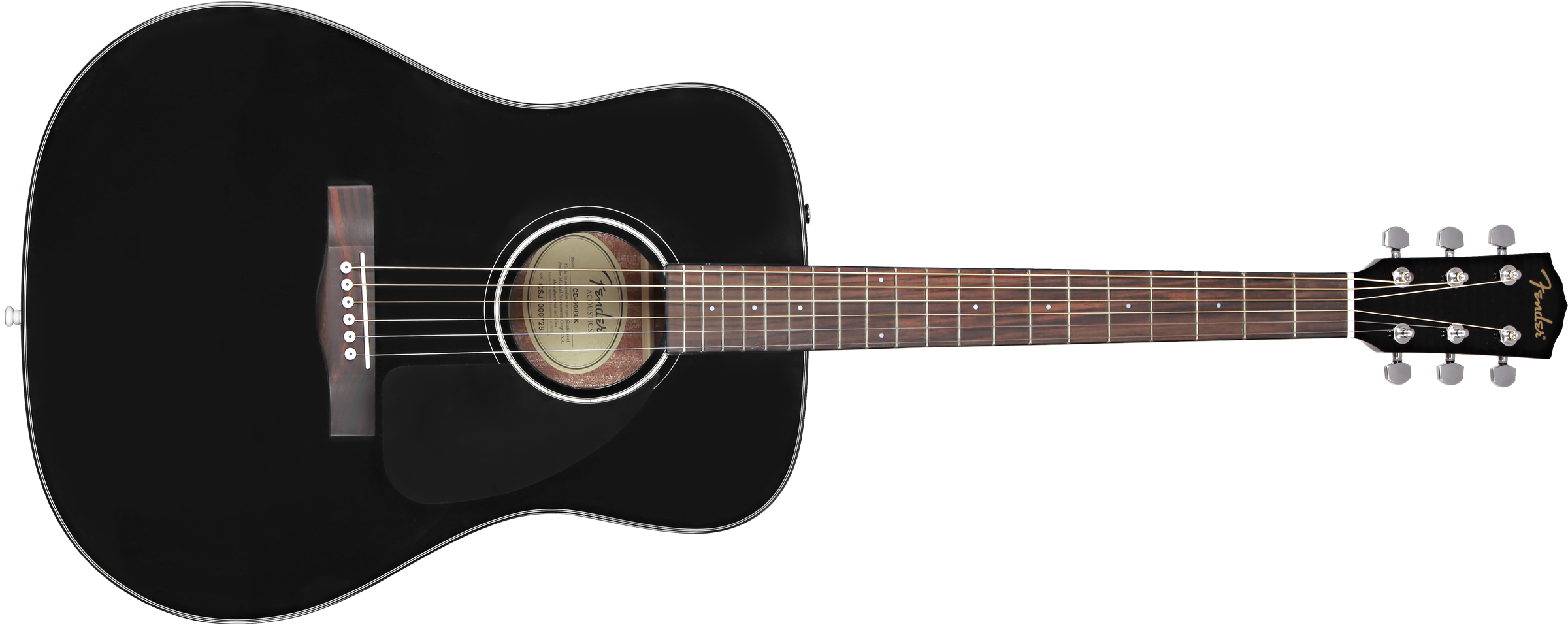 FENDER CD-60 Dreadnought V3 DS, Walnut Fingerboard, Black - 0970110506