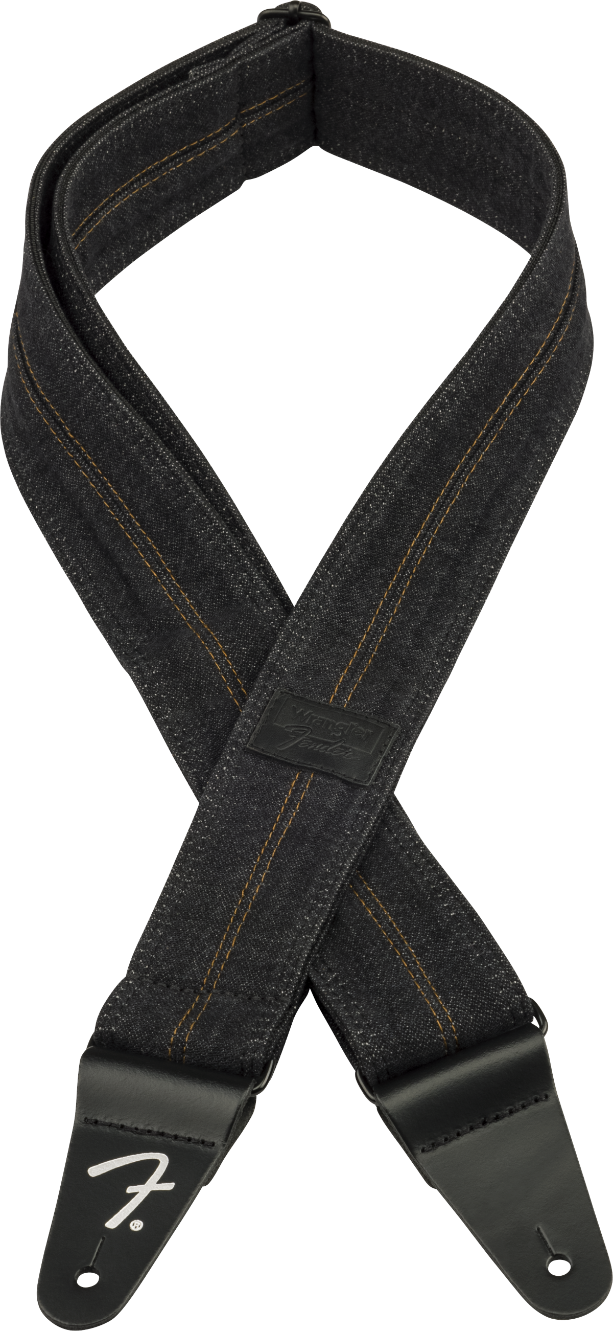 FENDER Fender x Wrangler Denim Strap, Washed Black Stitch - 0990638004