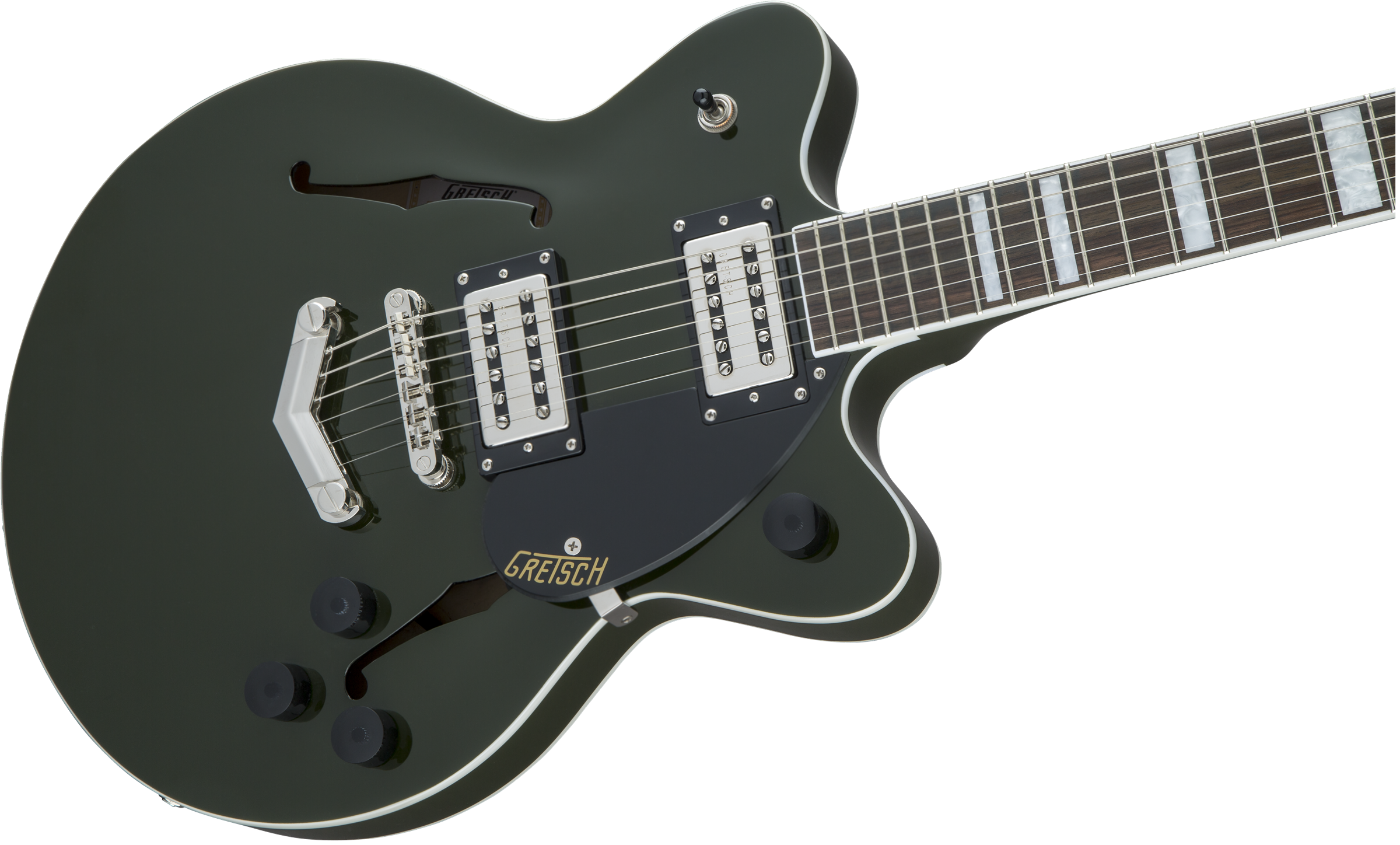 Center Block :: G2655 Streamliner™ Center Block Jr. with V-Stoptail, Broad'Tron Pickups, Torino Green