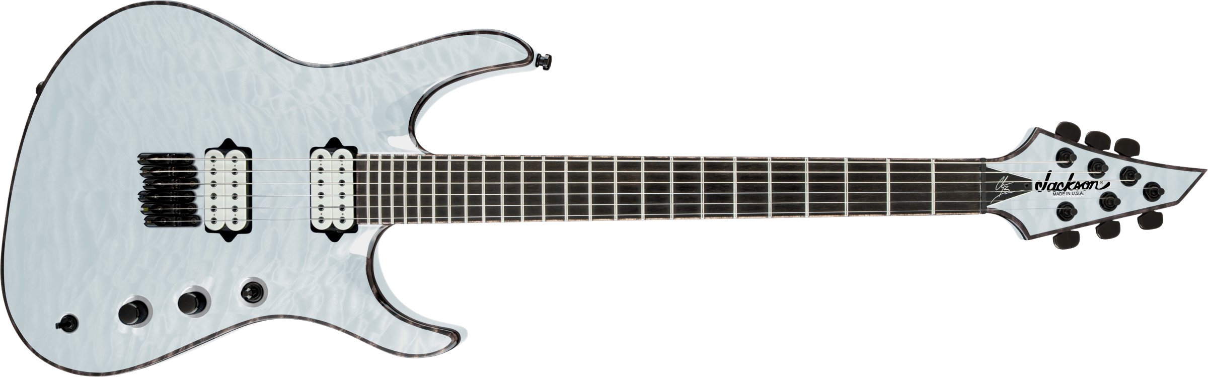 JACKSON USA Signature Chris Broderick Soloist HT6, Ebony Fingerboard, Transparent White - 2803156888