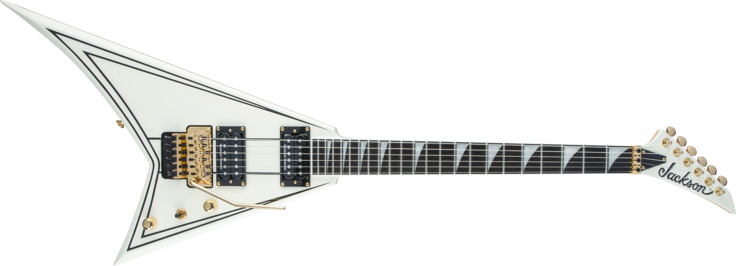 JACKSON Pro Series Rhoads RR3, Ebony Fingerboard, Ivory with Black Pinstripes - 2914312557