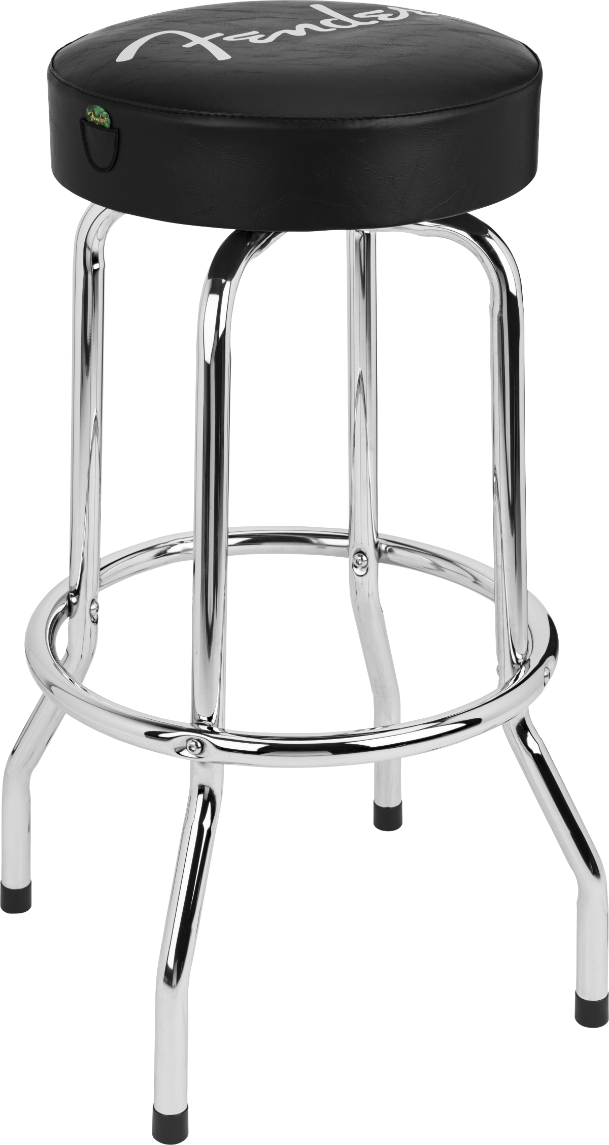 FENDER Fender Spaghetti Logo Pick Pouch Barstool, Black/Chrome, 30 - 9192022013