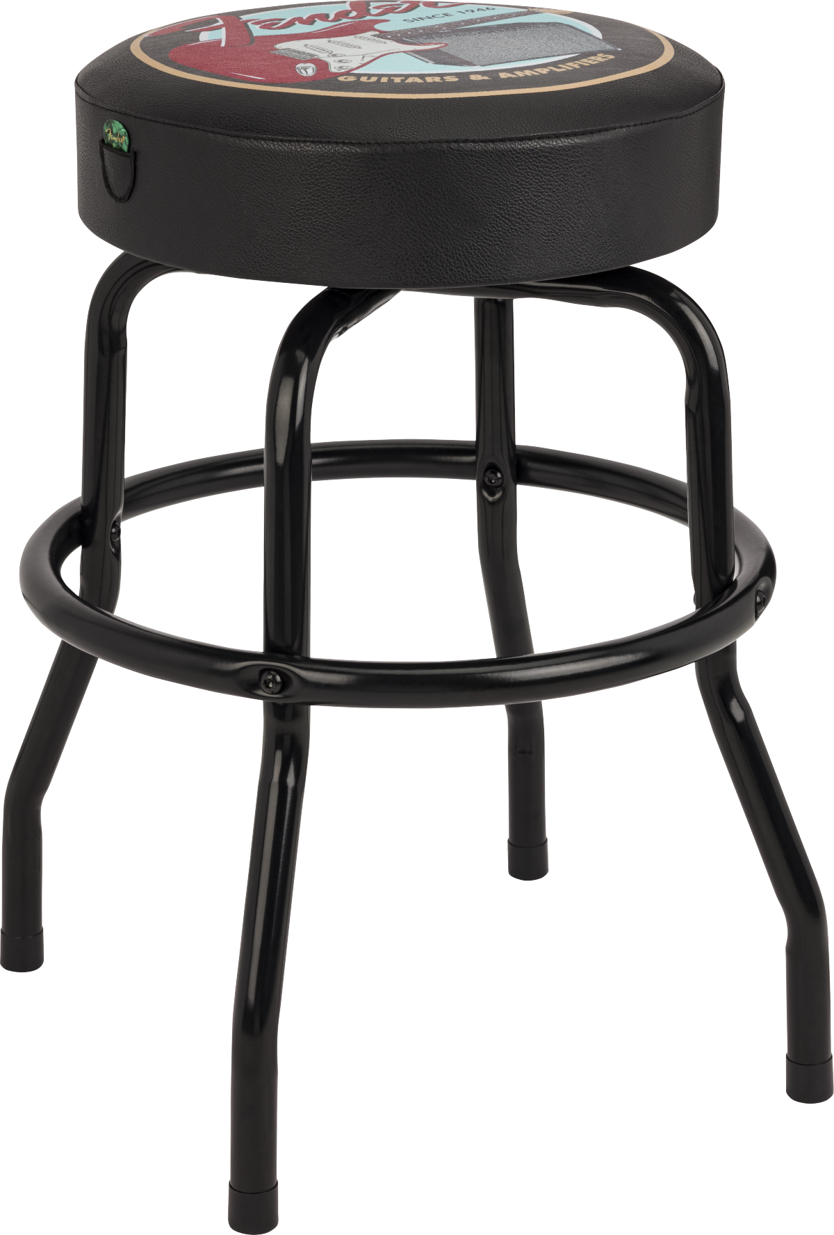 FENDER Fender Guitars & Amps Pick Pouch Barstool, Black/Black, 24 - 9192022014