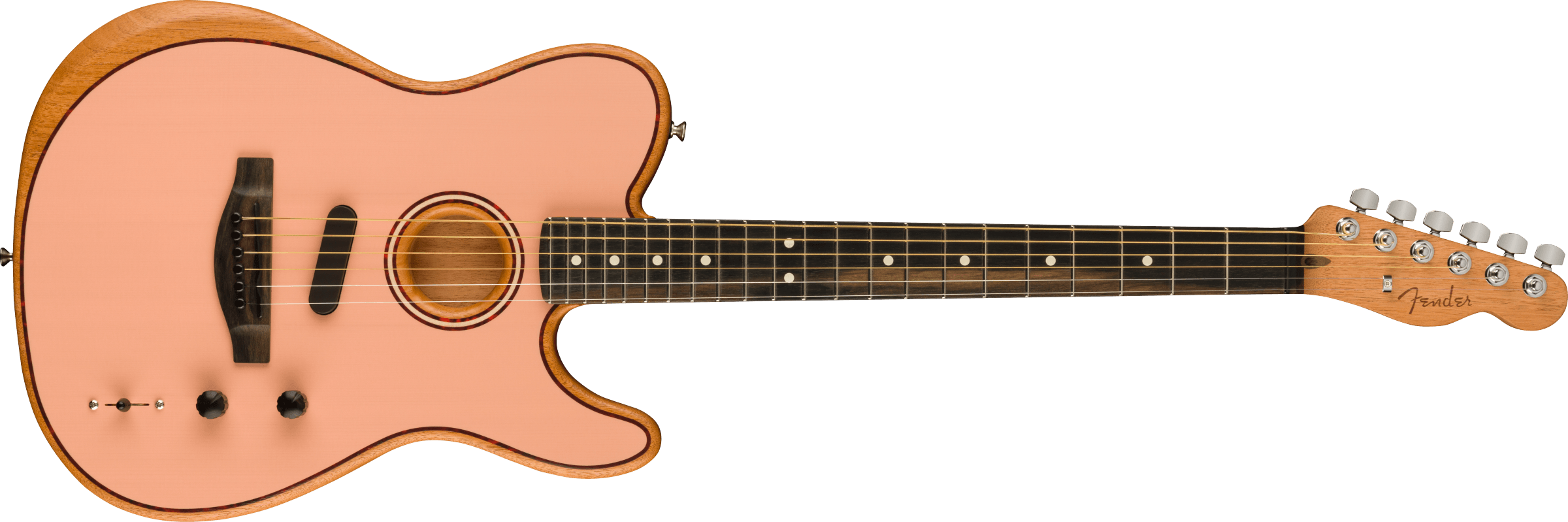FENDER FSR American Acoustasonic Telecaster, Ebony Fingerboard, Shell Pink - 0972013256