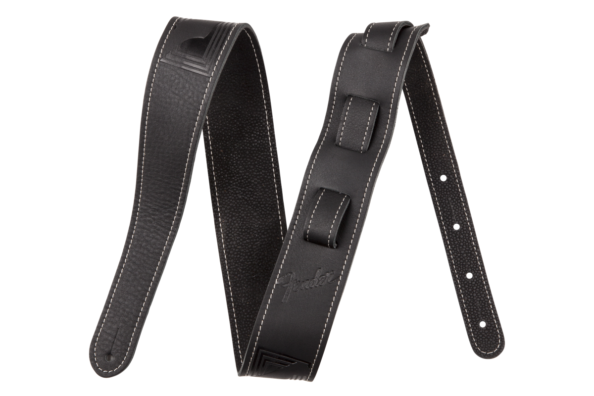 FENDER Monogrammed Leather Strap, Black, 2 - 0990681006