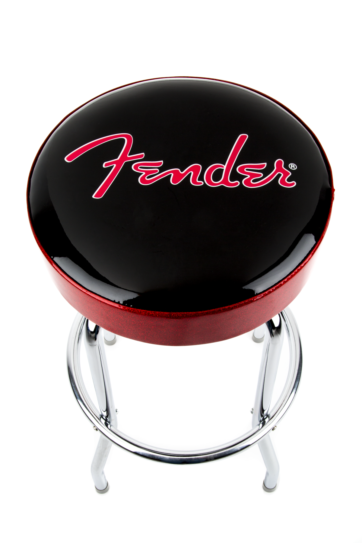 FENDER Fender Red Sparkle Logo Barstool, Black/Red Sparkle 30 - 9192022003