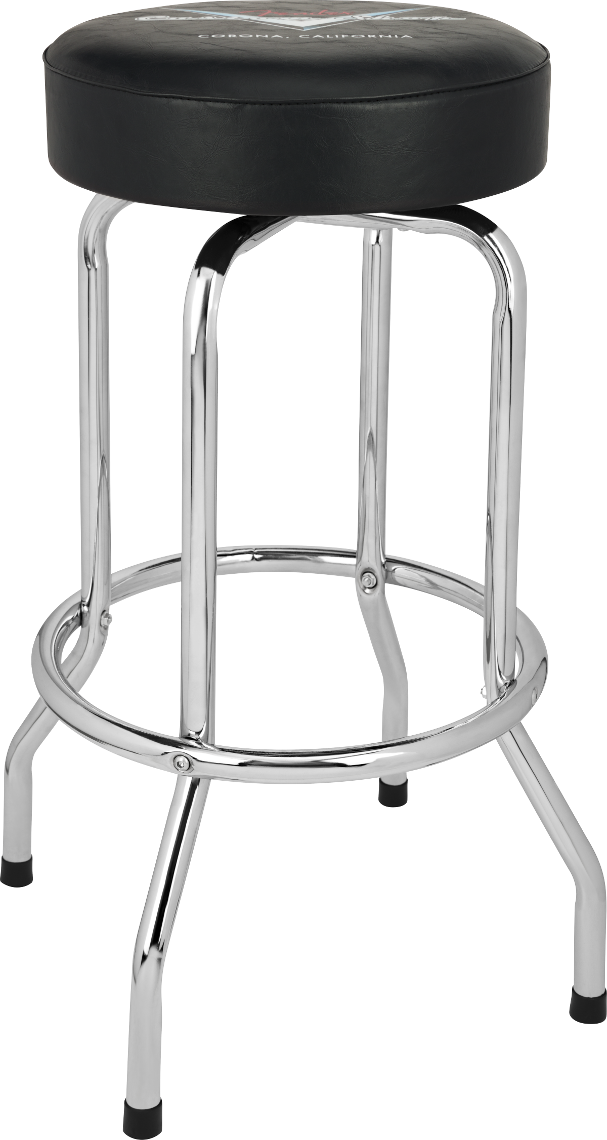 FENDER Fender Custom Shop Chevron Logo Barstool, Black/Chrome, 30 - 9192022006