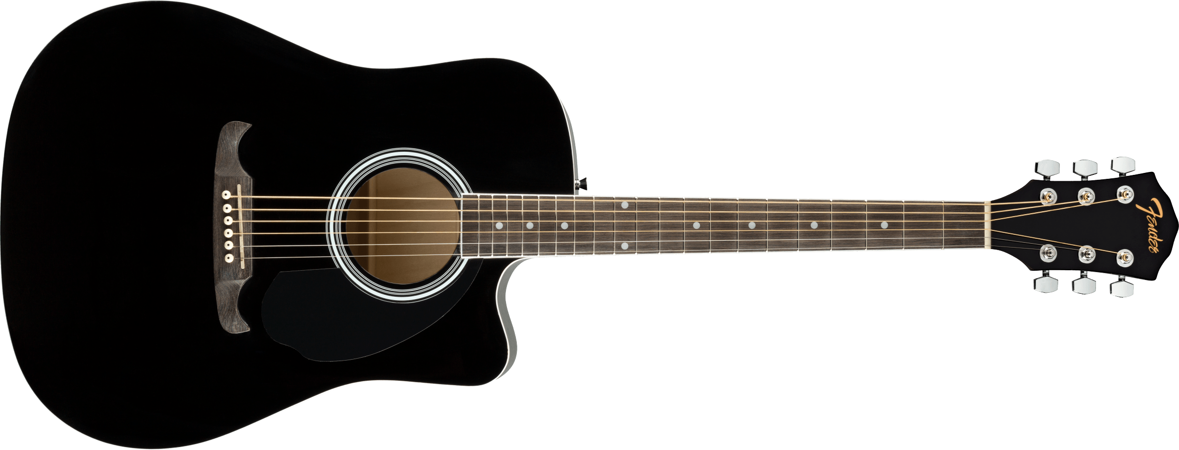 FENDER FA-125CE Dreadnought, Walnut Fingerboard, Black - 0972713506