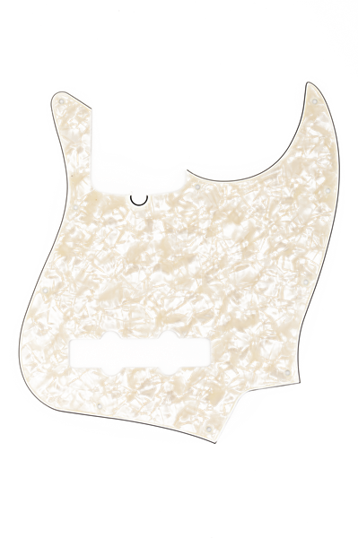 FENDER Pickguard, Jazz Bass, 10-Hole Mount, Aged White Pearl, 4-Ply - 0992177000