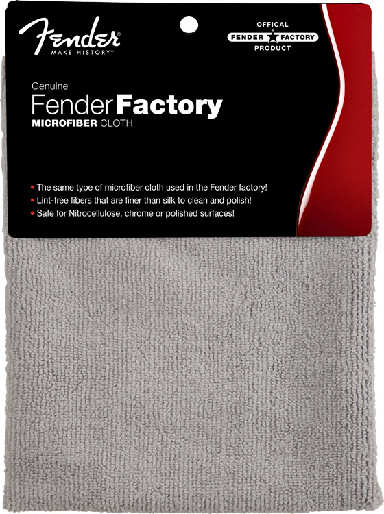 FENDER Factory Microfiber Cloth, Gray - 0990523000