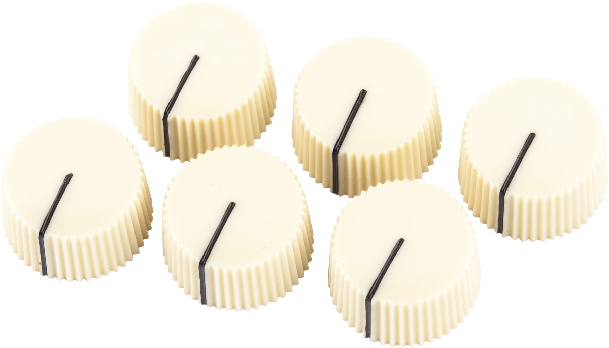 FENDER Pure Vintage Cream Radio Amplifier Knobs (6) - 0990933000
