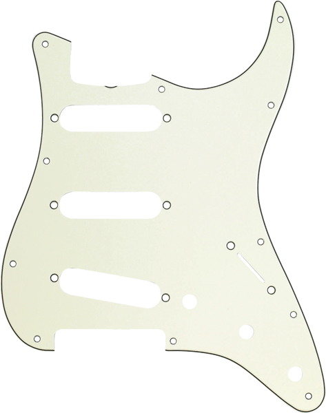 FENDER Pickguard, Stratocaster S/S/S, 11-Hole Vintage Mount (with Truss Rod Notch), Mint Green, 3-Ply - 0991343000