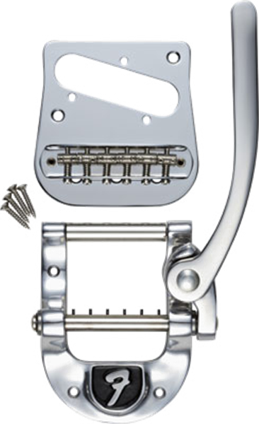 BIGSBY Bigsby B5F Fender Telecaster Vibrato Kit with Fender F Stamp, Polished Aluminum - 0868013004