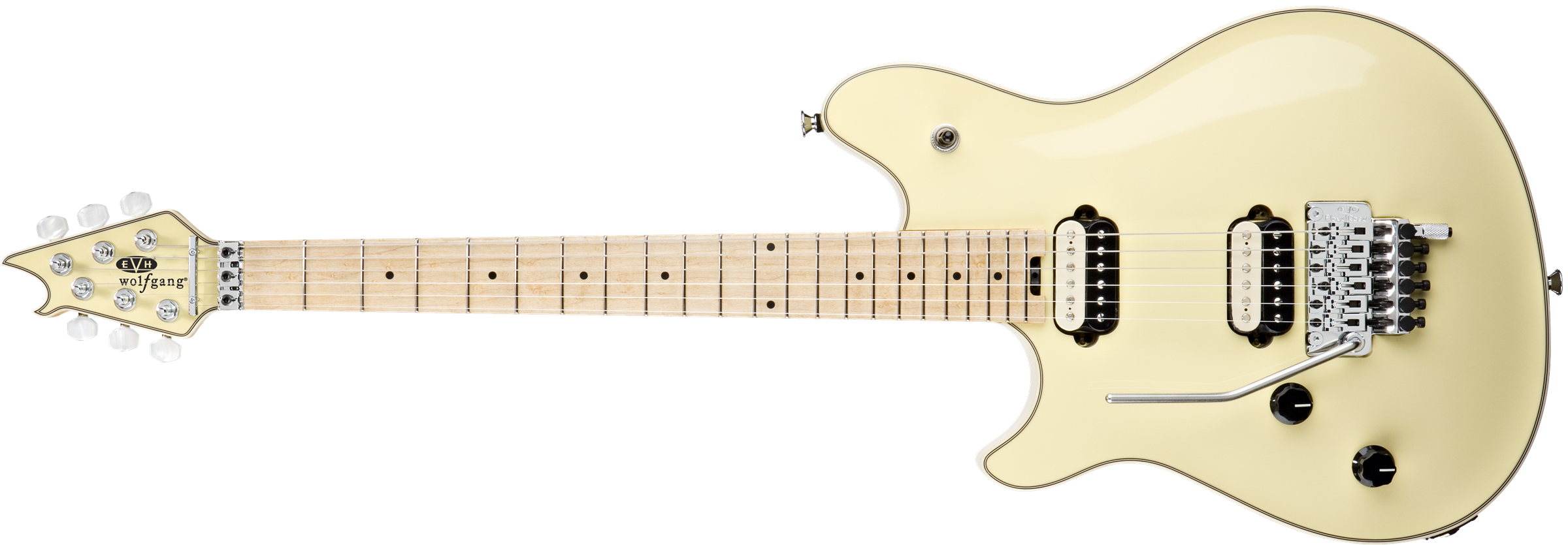 EVH Wolfgang USA Left Hand, Birdseye Maple Fingerboard, Vintage White - 5107910886