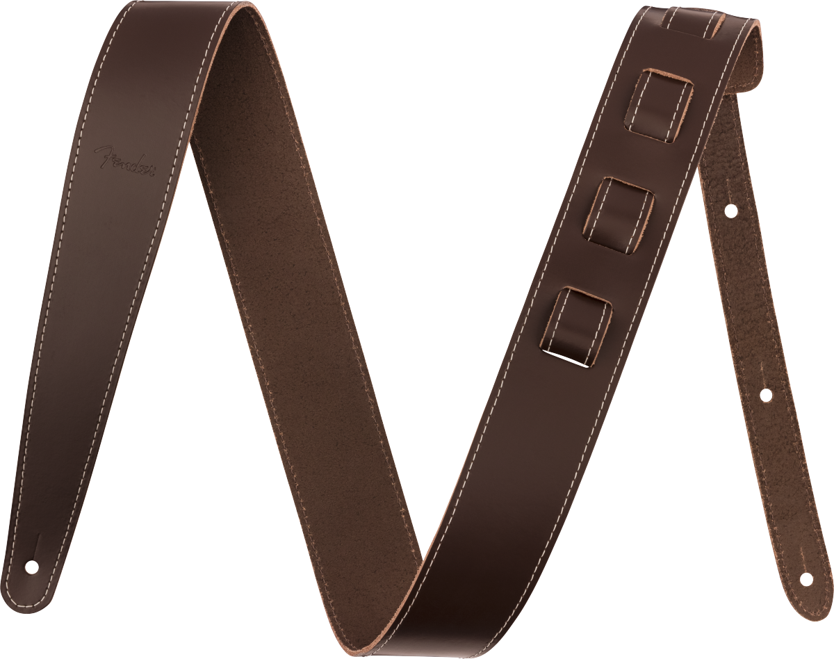 FENDER 2 Essentials Leather Strap, Brown - 0990642121