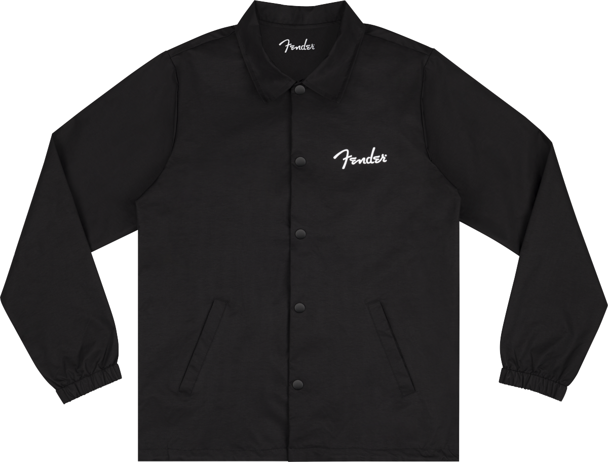 FENDER Fender Spaghetti Logo Coaches Jacket, Black, XXL - 9113400806