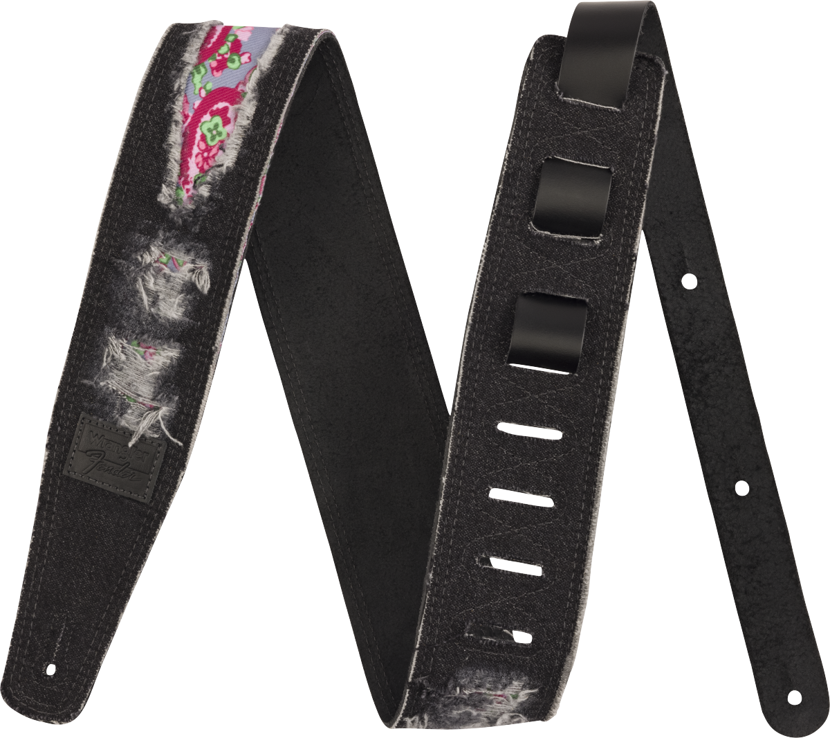 FENDER Fender x Wrangler Ripped Denim Strap, Black - 0990638012