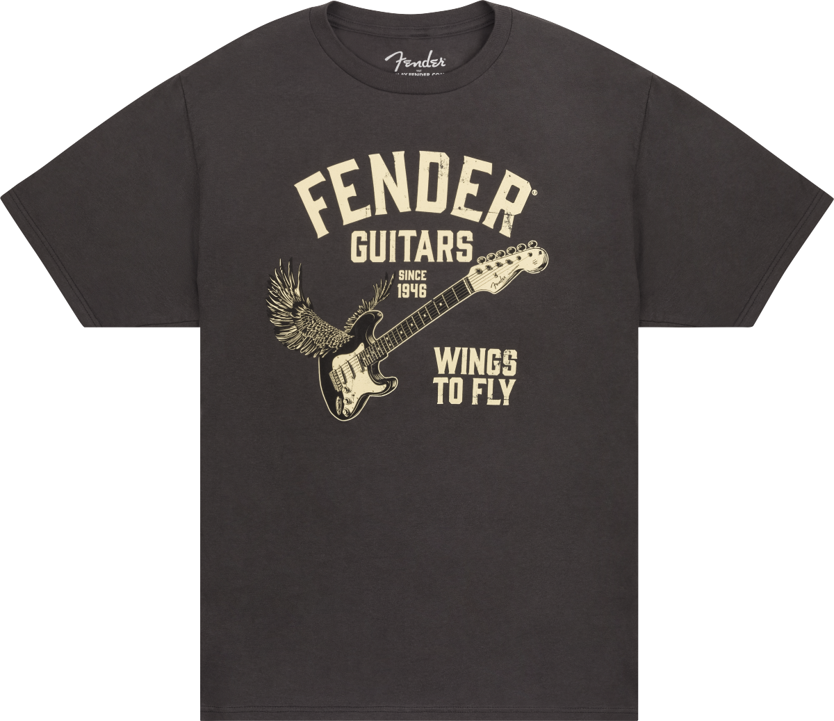 FENDER Fender Wings To Fly T-Shirt, Vintage Black, M - 9192828406
