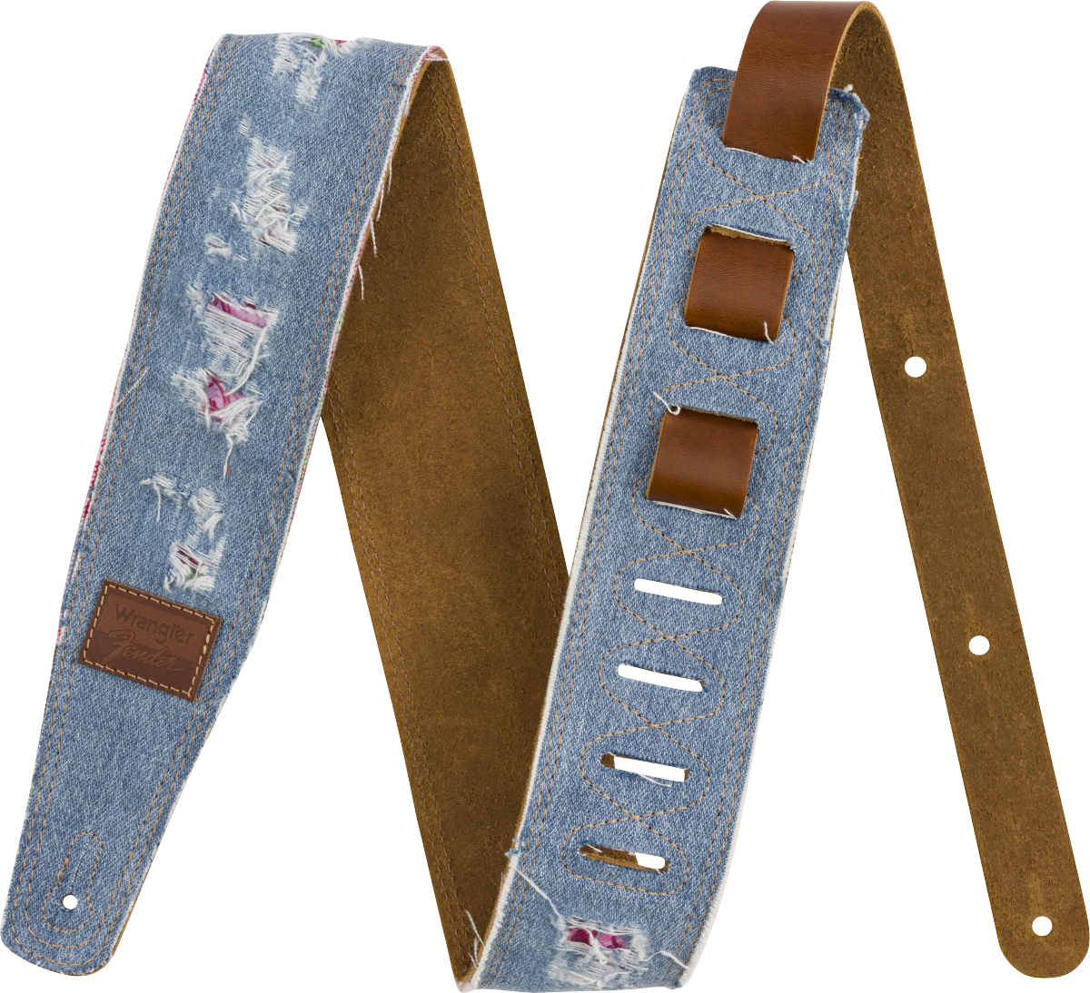 FENDER Fender x Wrangler Ripped Denim Strap, Indigo - 0990638011