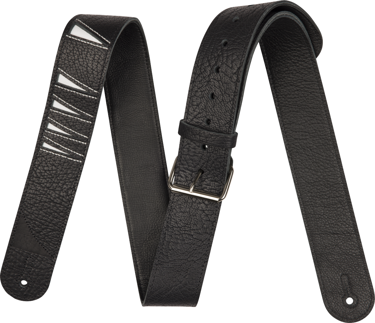 JACKSON Jackson Shark Fin Leather Strap, Black and White, 2 - 2995378001