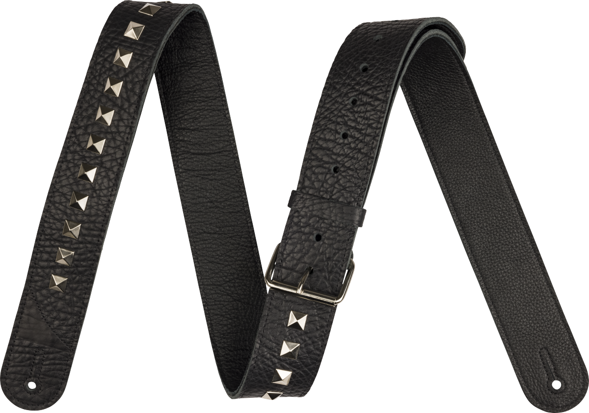 JACKSON Jackson Metal Stud Leather Strap, Black, 2.5 - 2995378007