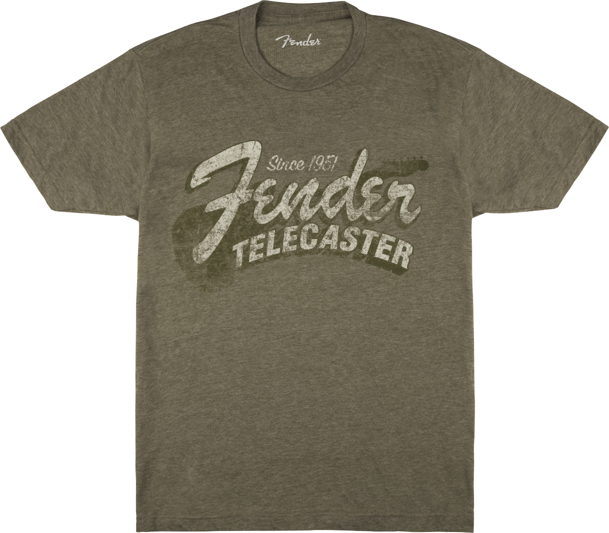 FENDER Fender Since 1951 Telecaster T-Shirt, Military Heather Green, XXL - 9101291897