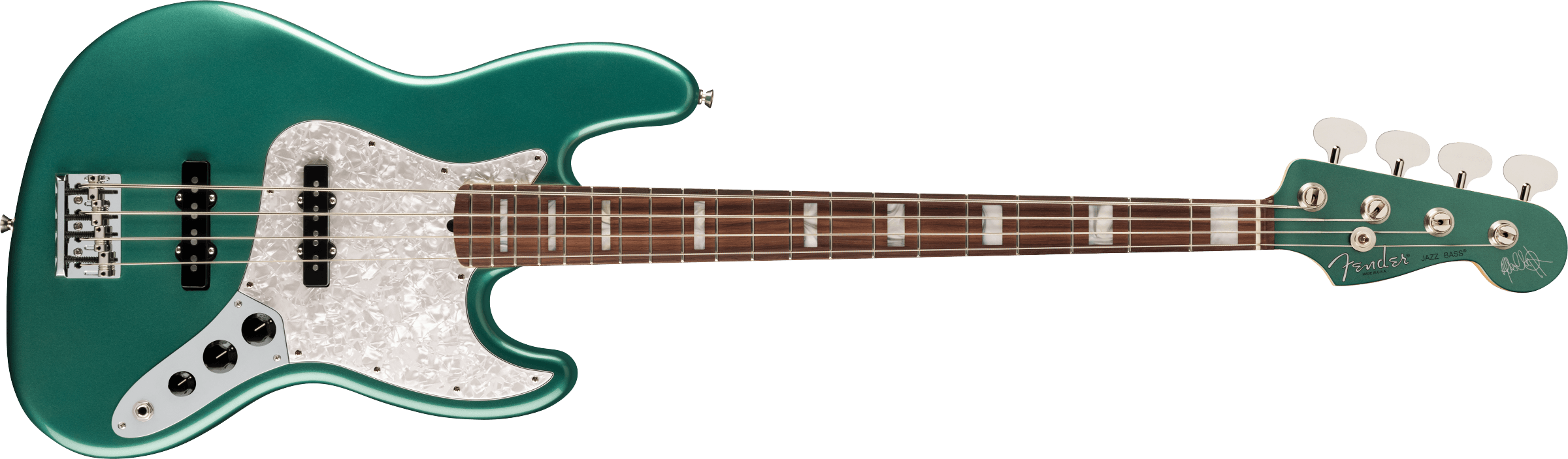 FENDER Adam Clayton Jazz Bass, Rosewood Fingerboard, Sherwood Green Metallic - 0190090846
