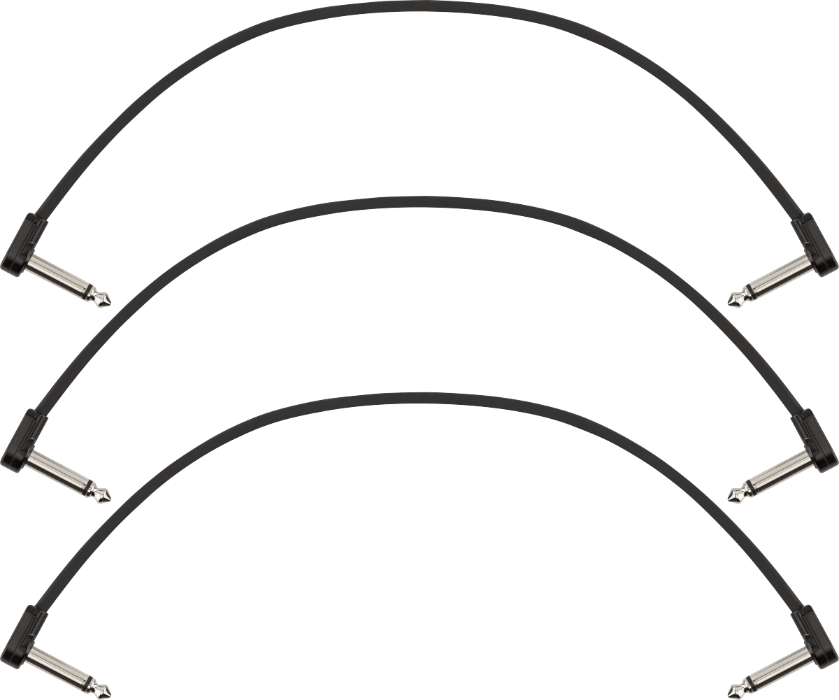 FENDER Blockchain 12 Patch Cable, 3-pack, Angle/Angle - 0990825010