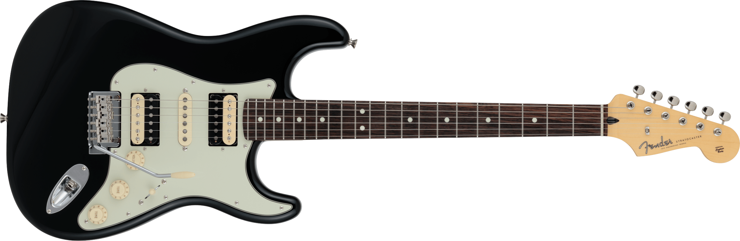 FENDER 2024 Collection Made in Japan Hybrid II Stratocaster HSH, Rosewood Fingerboard, Black - 5661400306